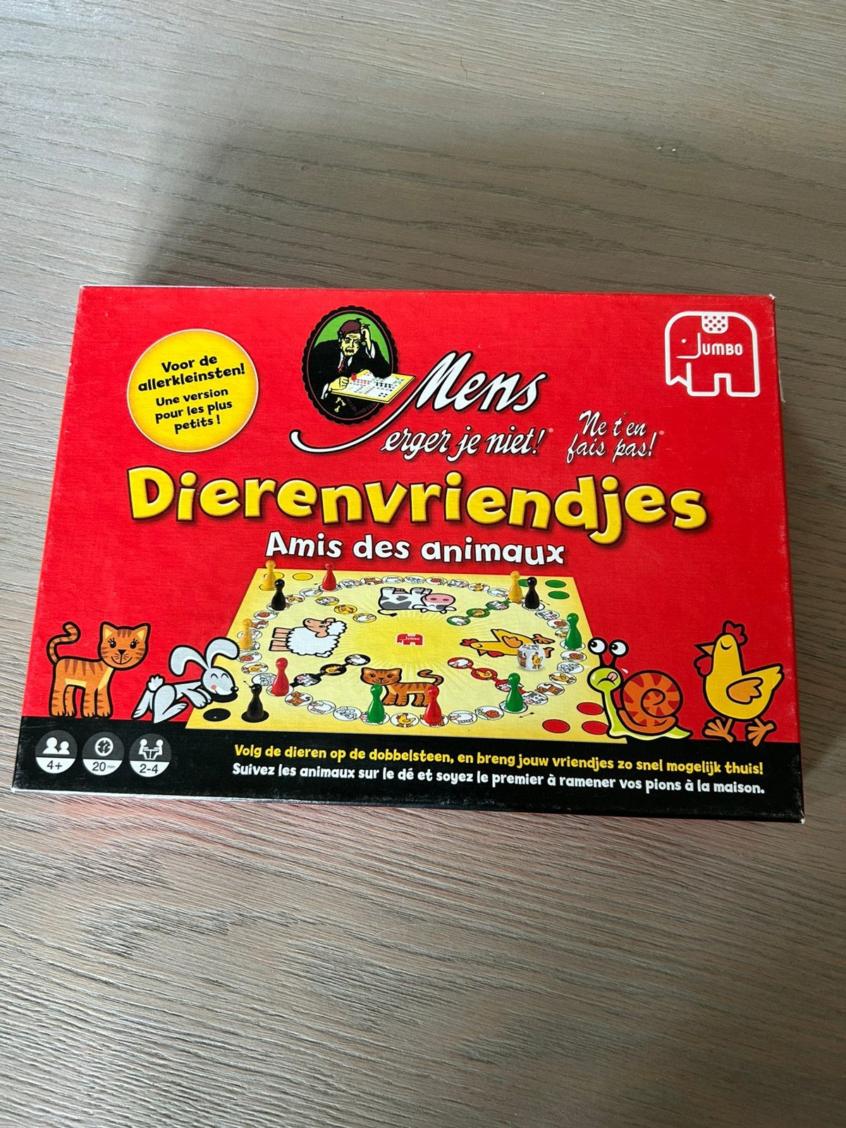 Mens erger je niet 4+ Dierenvriendjes (jumbo), Hobby en Vrije tijd, Ophalen of Verzenden, Gebruikt