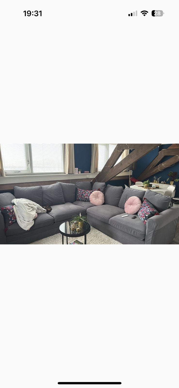 Gratis! Hoekbank met slaapfunctie, grijs/ slaapbank, bankbed, Ophalen, Hoogslaper, Tweepersoons, 140 cm