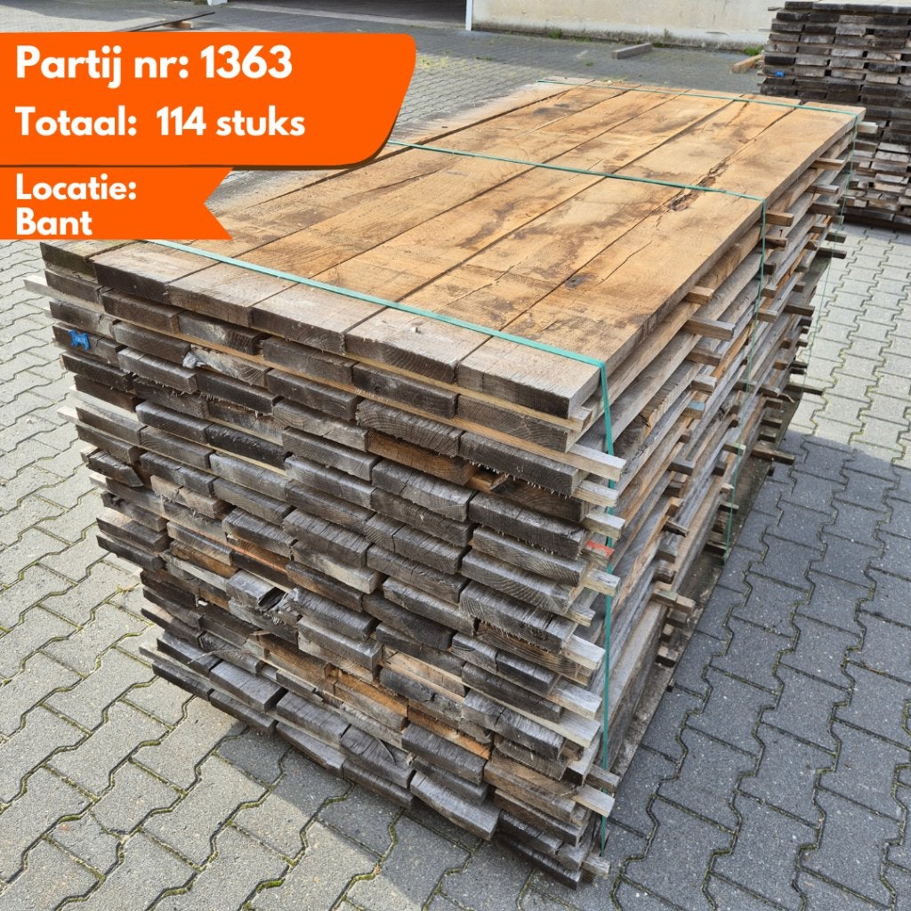 Eiken planken | Geschaafd | Ruw | Schaaldelen | Gedroogd, 25 tot 50 mm, Eiken, Nieuw, Ophalen of Verzenden
