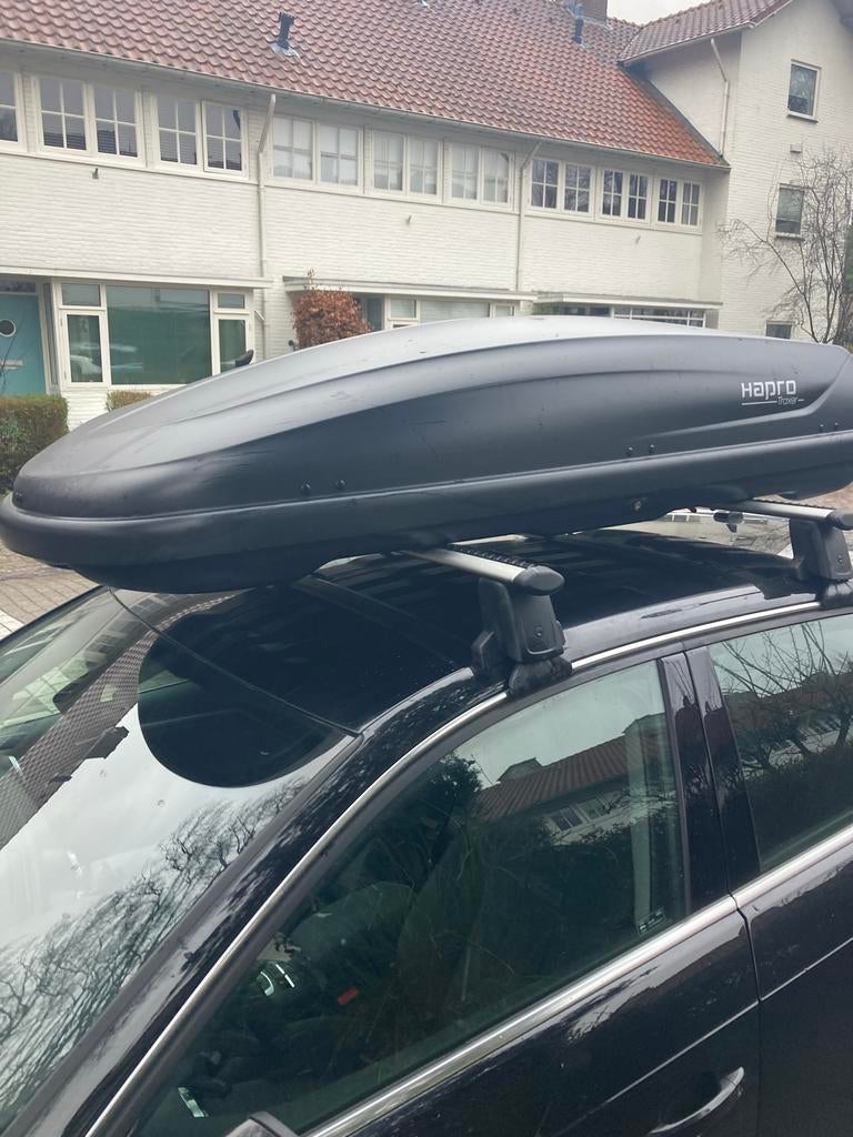 Dakkoffer Hapro Traxer inclusief Audi dakdragers, Auto diversen, Dakkoffers, Ophalen of Verzenden, Gebruikt