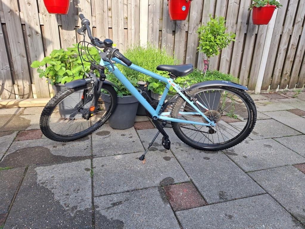 Jongenfiets 24 inch, 21 versnellingen, handremmen, Ophalen, Velgrem, Versnellingen, Rockrider
