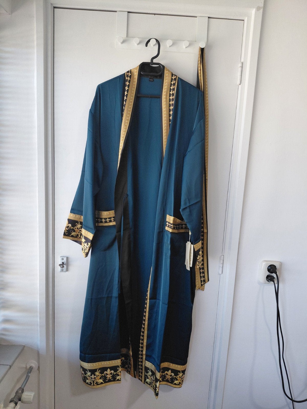 Nieuwe Yaoting Kimono Set - Teal met Gouden Details, Maat 38/40 (M), Yaoting, Nieuw, Ophalen of Verzenden