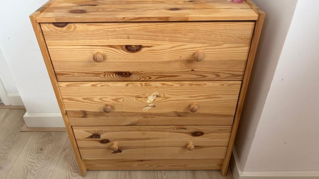 IKEA RAST ladekast – 3 lades – hout – goede staat, Ophalen, RAST, 50 tot 100 cm, Zo goed als nieuw