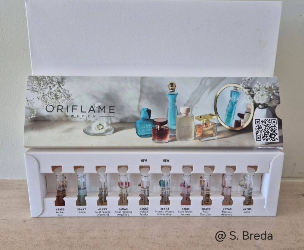 Oriflame - Set met 10 proefjes / samples, Ophalen of Verzenden, Zo goed als nieuw, Proef of Tester, Gevuld