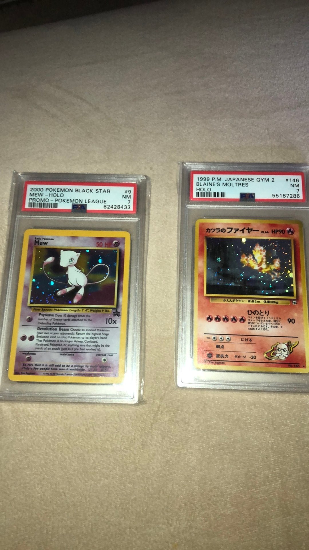 Mew en moltres 7 grade, Ophalen
