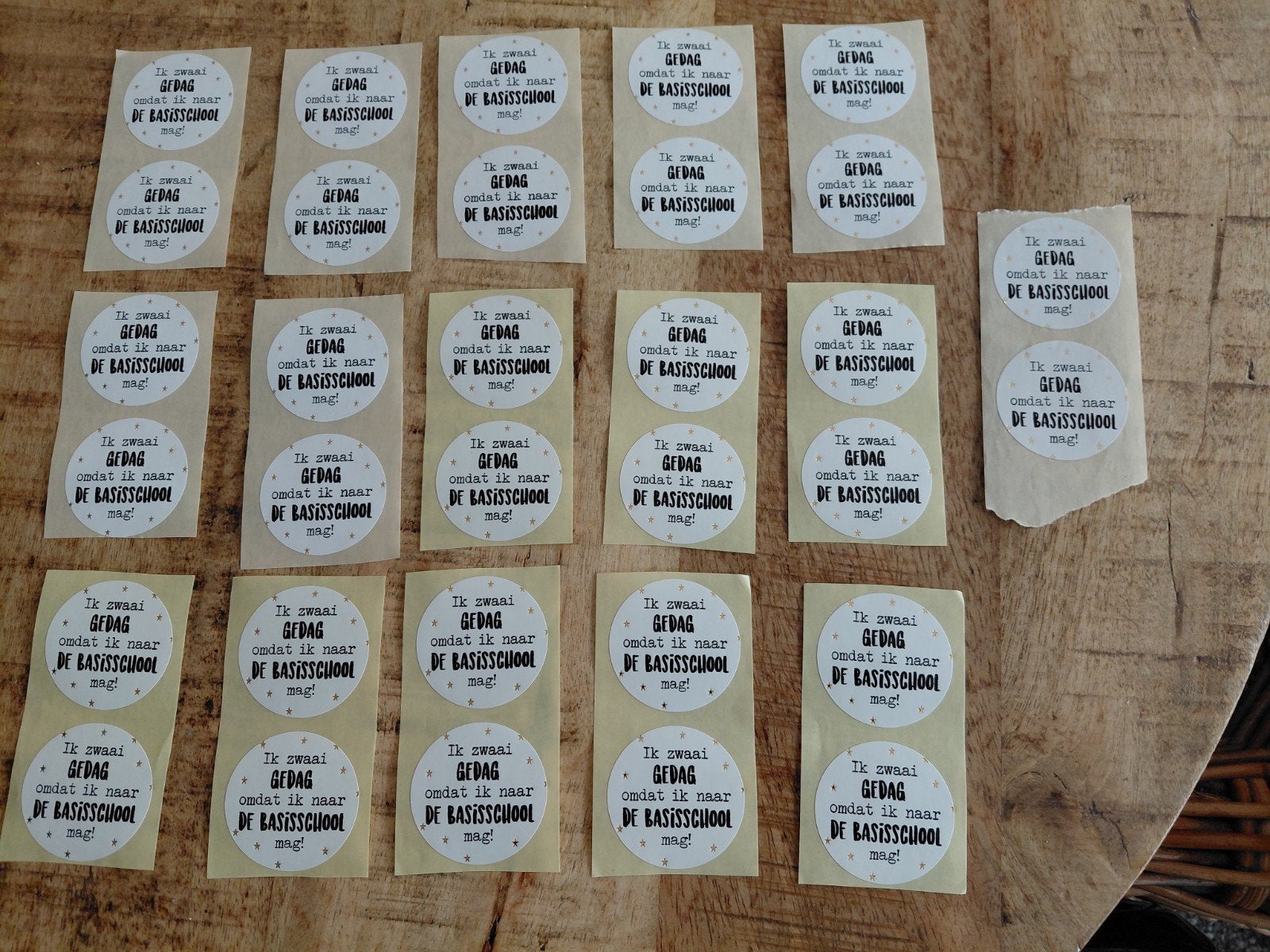 Stickers voor traktatie. "Ik zwaai gedag", Ophalen of Verzenden