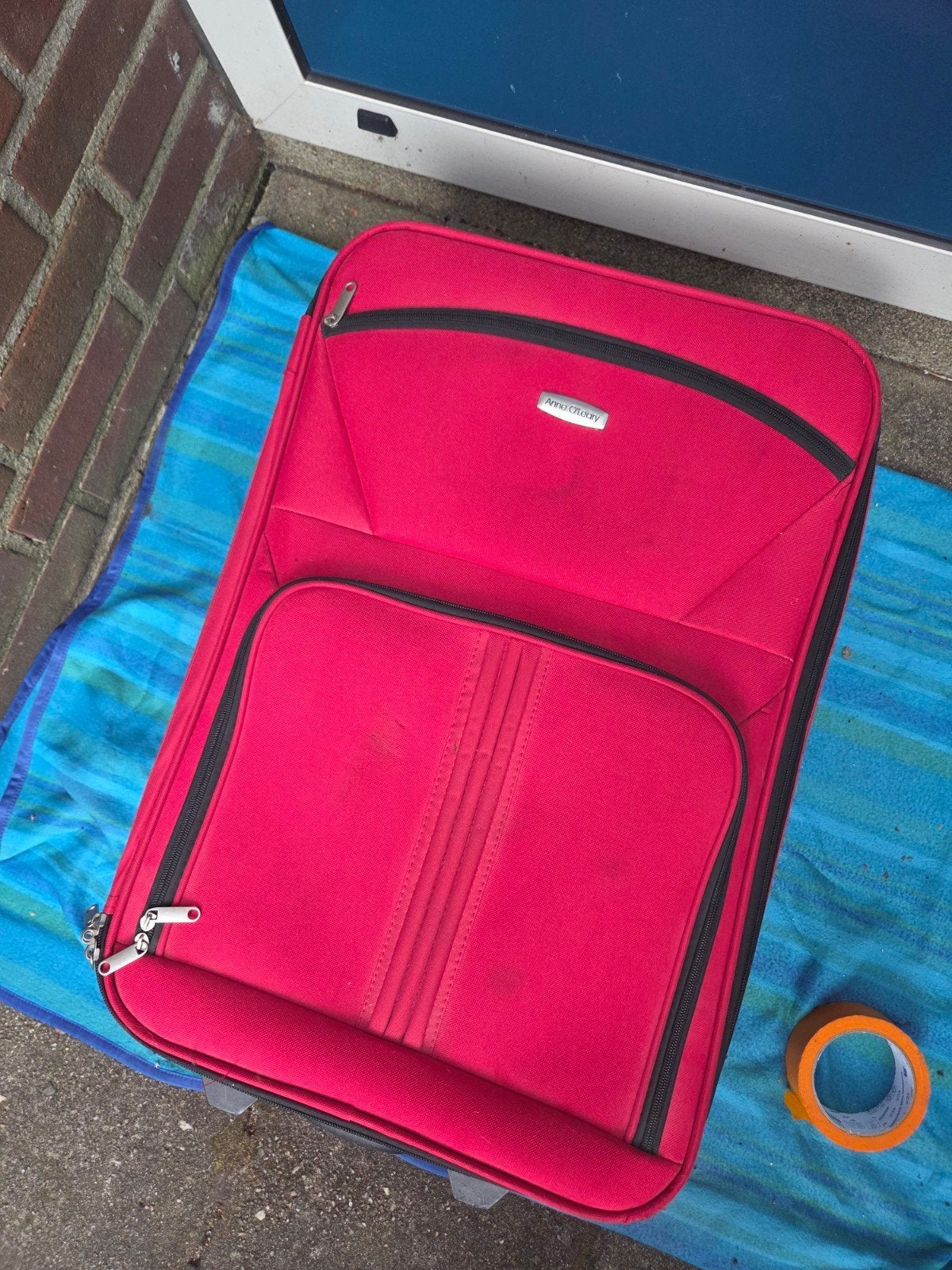 Rode koffer 57,5x40x22 cm - Gebruikt, Ophalen, Wieltjes, Gebruikt, 50 tot 60 cm