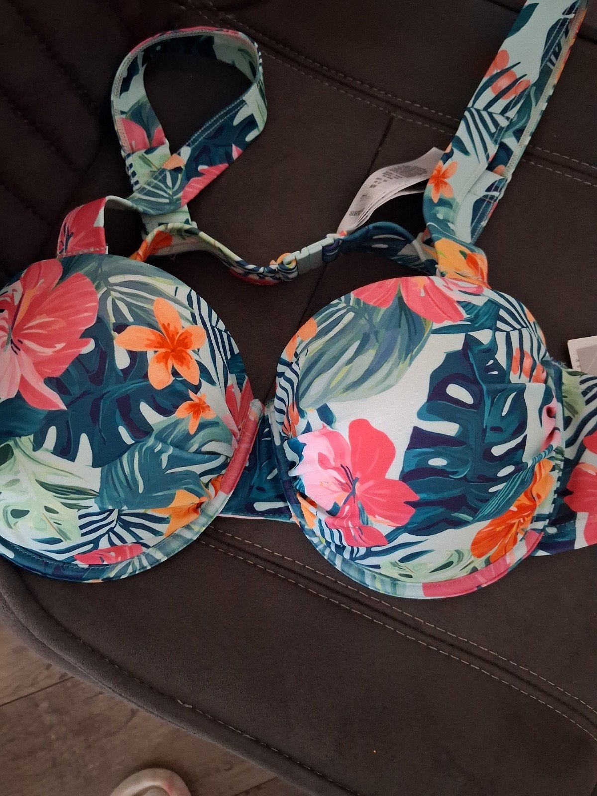Janina Plus Bikini Top 90B - Tropische Print, Overige kleuren, Nieuw, Ophalen of Verzenden, JANINA. PLUS