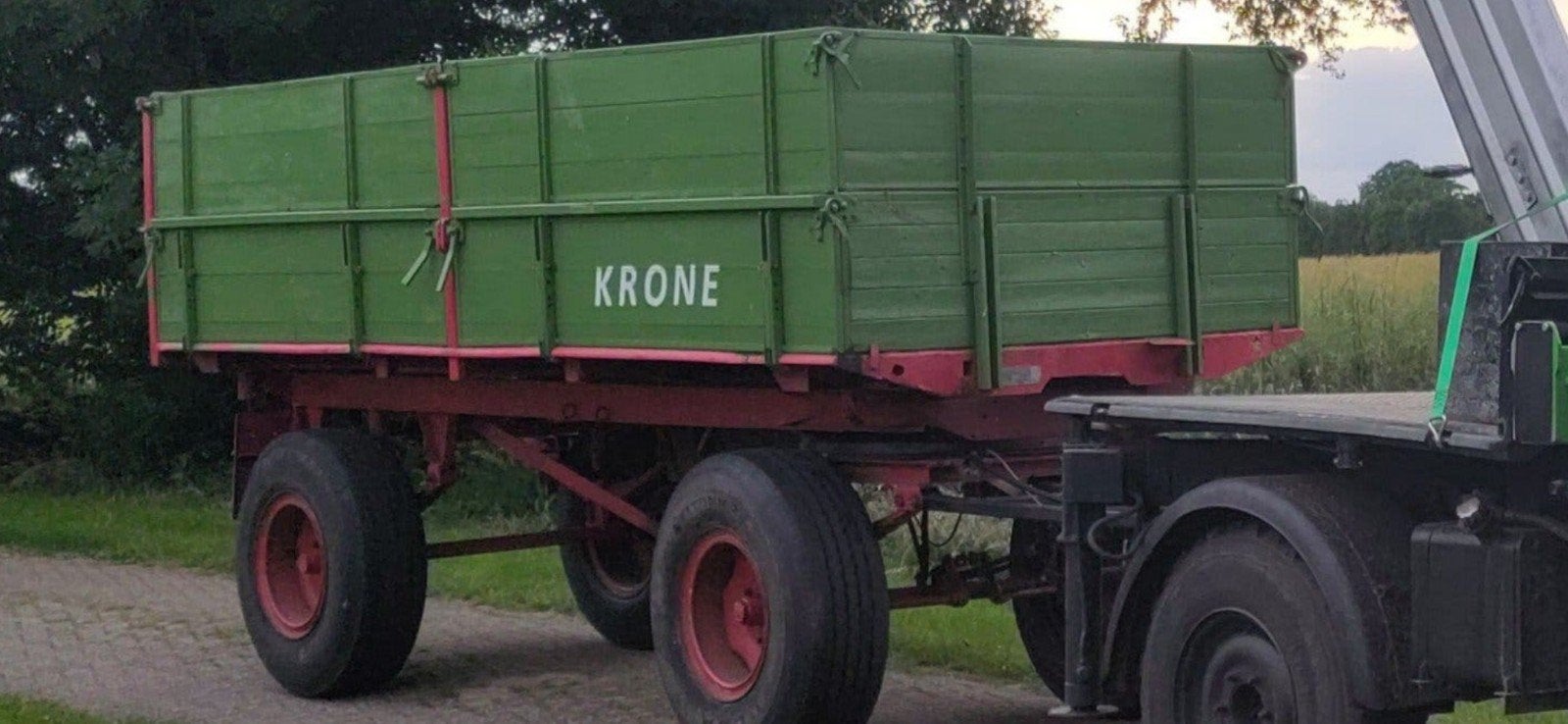 Landbouw kieper 3 zijdig krone 8 ton schamel unimog, Ophalen of Verzenden, Transport