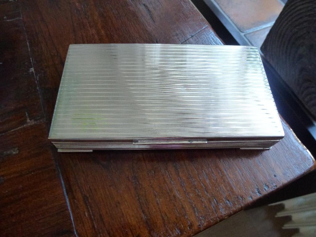 te koop Verzilverde sigarettenetui, Ophalen of Verzenden, Gebruikt, Overige typen