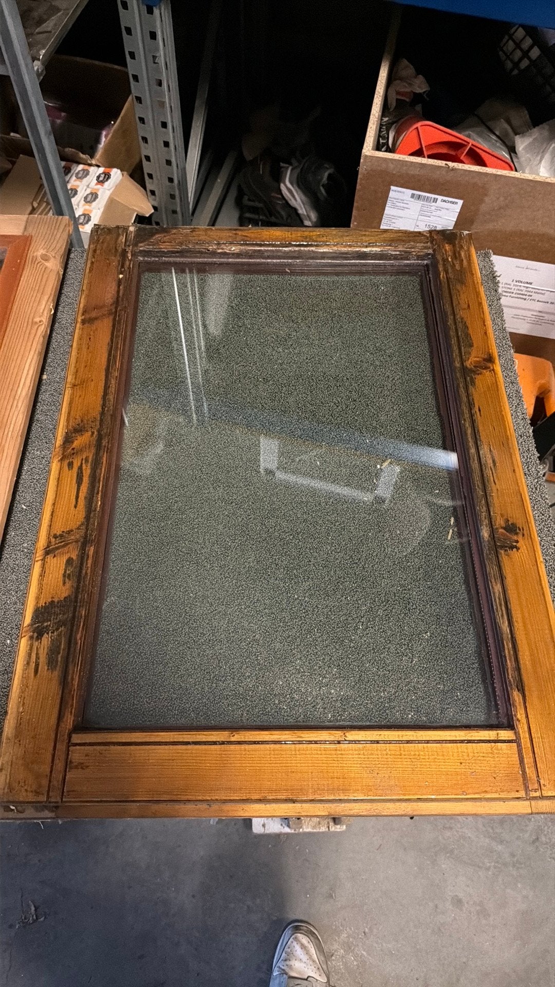 2 houten raampjes, Doe-het-zelf en Verbouw, Glas en Ramen, Ophalen, Gebruikt, Gevelraam of Ruit, Minder dan 80 cm
