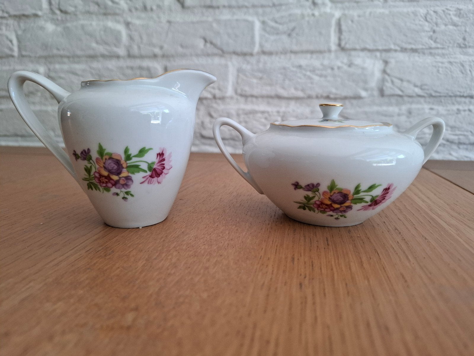 Roomstel. Roomkannetje en suikerpotje. MZ Czechoslovakia., Ophalen of Verzenden