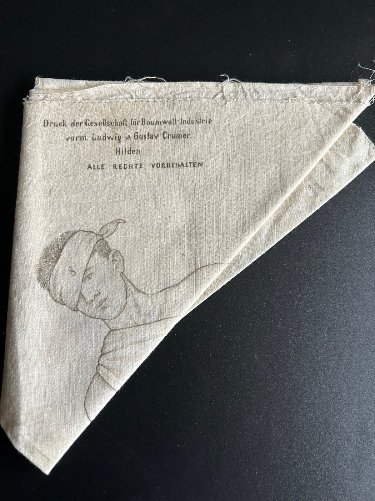 Antieke Esmarch Verbanddoek - Eerste Hulp Instructies, Ophalen of Verzenden, Gebruikt