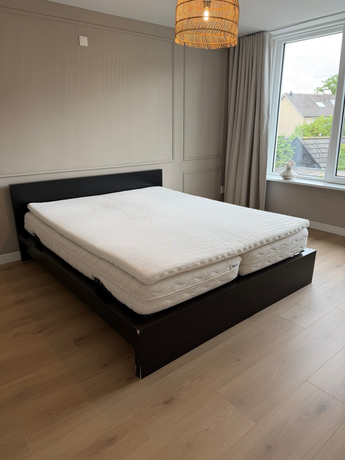 Gratis af te halen Ikea bedframe, Ophalen, Gebruikt, Tweepersoons, 200 cm