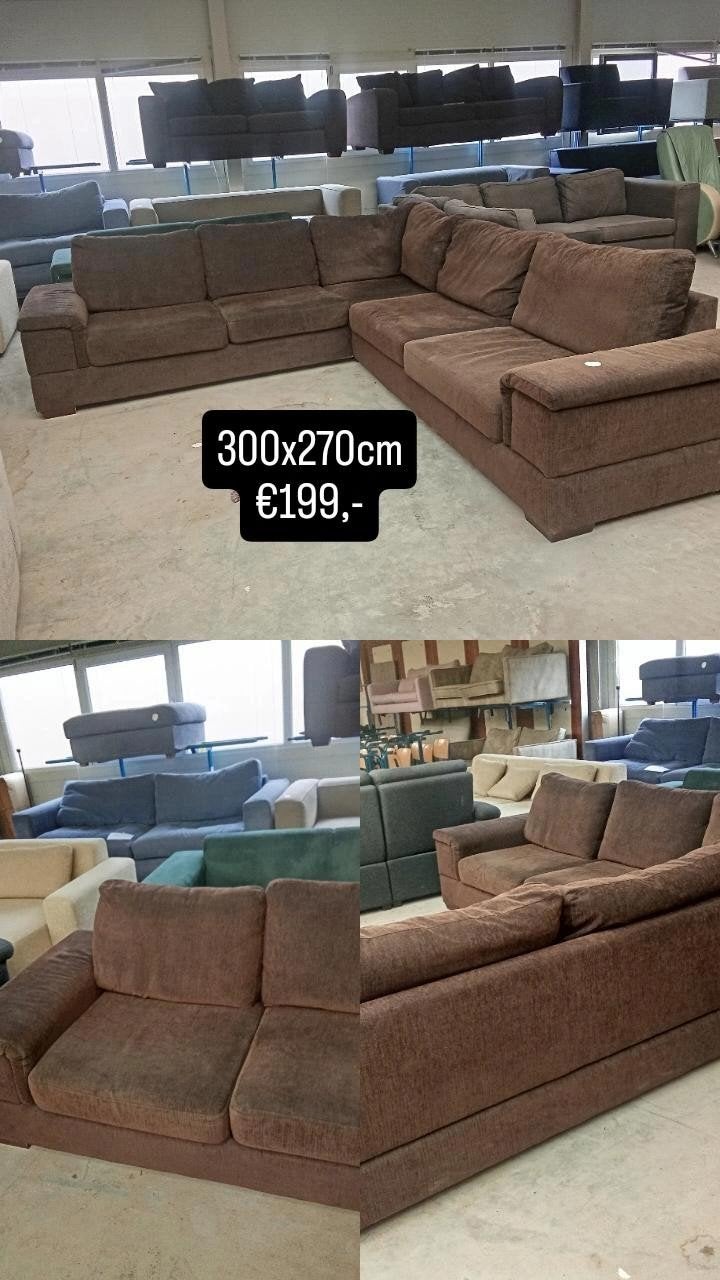 hoekbanken sale - lage prijzen - leegverkoop - kringloop