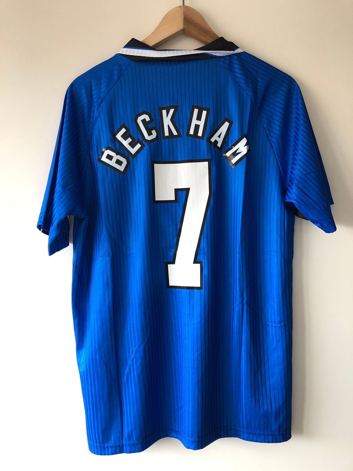 Beckham Manchester United retro voetbalshirt maat L, Ophalen of Verzenden, Zo goed als nieuw, Shirt