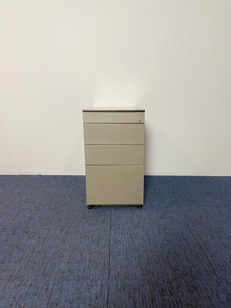 Ladekast / Standcontainer Ahrend, grijs, eiken topblad, Ophalen, Minder dan 50 cm, Gebruikt, 75 cm of meer