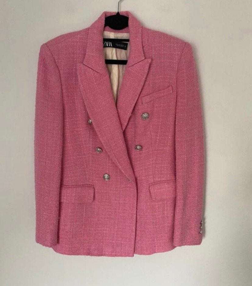 Blazer / colbert dames roze. Maat s / zara, Verzenden, Zo goed als nieuw, Maat 36 (S), Roze