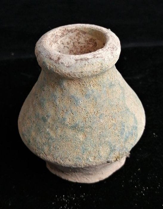 Oud-Chinese 17e eeuwse terracotta Ming pot, Steen/keramiek, Handgemaakt, Vaas, Beige