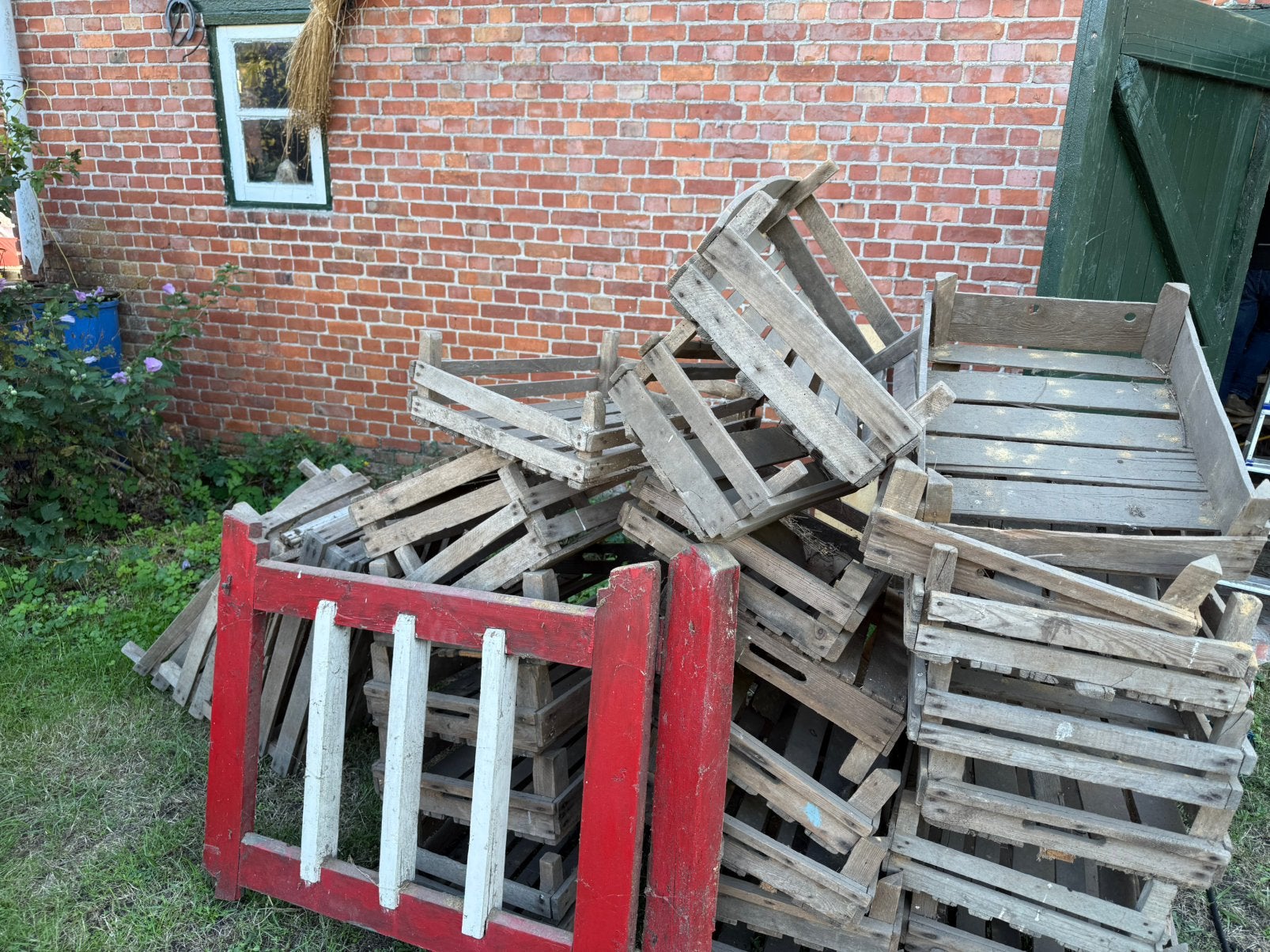 Partij houten fruit en groenten kisten veiling kratten, Ophalen of Verzenden, 50 tot 100 cm, Minder dan 50 cm