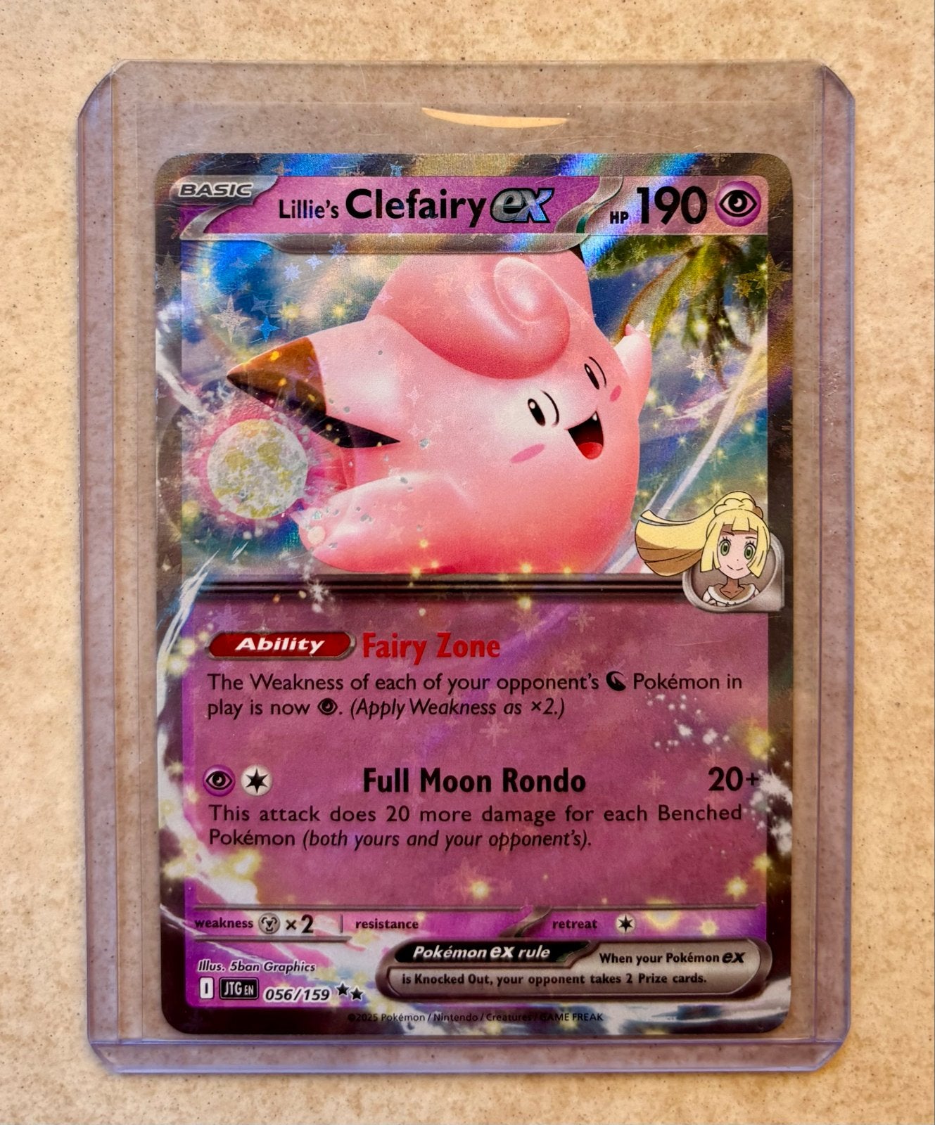 Lillie's Clefairy ex 056/159 JPN Pokémon Kaart, Verzenden, Zo goed als nieuw, Losse kaart