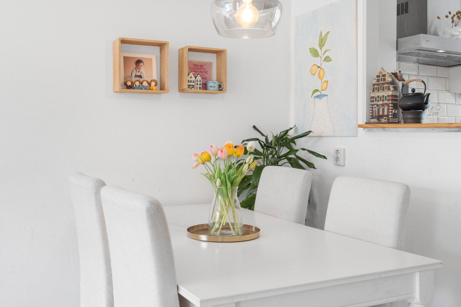 Witte 4/6 eettafel met 4/6 stolen (ikea, Ophalen, Overige materialen, Gebruikt, 100 tot 150 cm