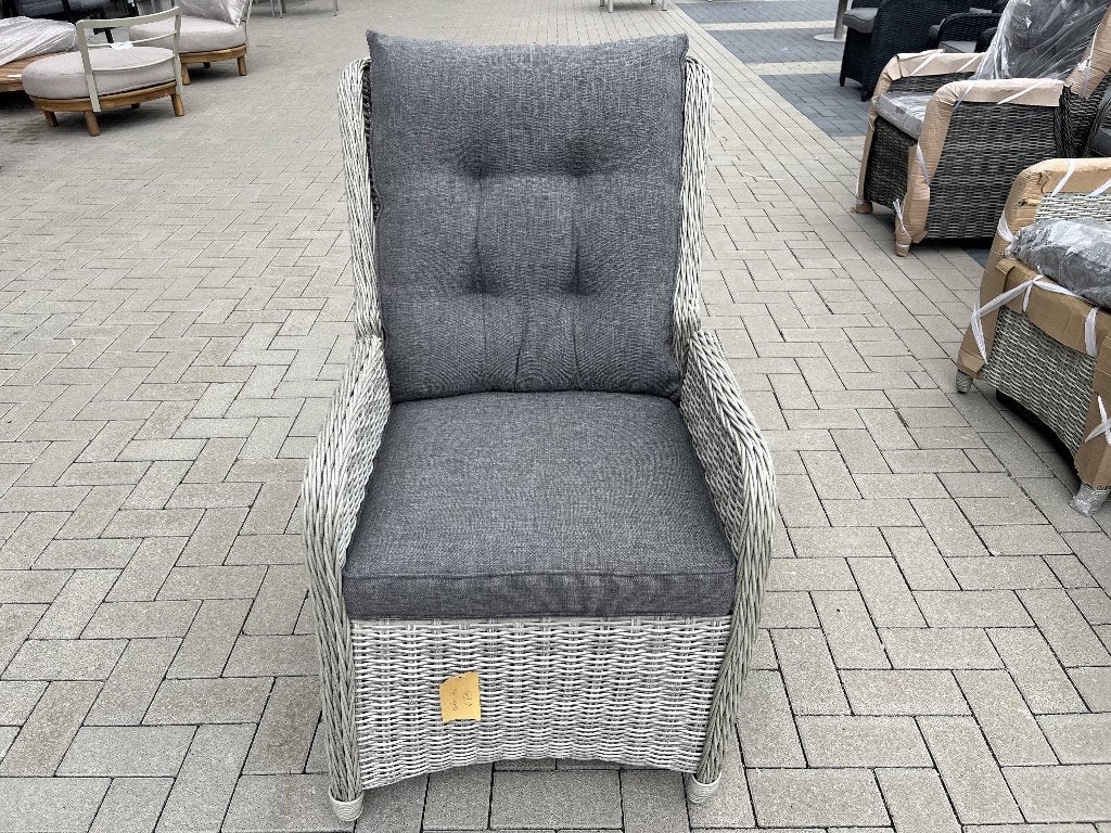 Verstelbare tuinstoel Dublin | Mystic Grey | Wicker, Ophalen, Zo goed als nieuw, Wicker, Verstelbaar