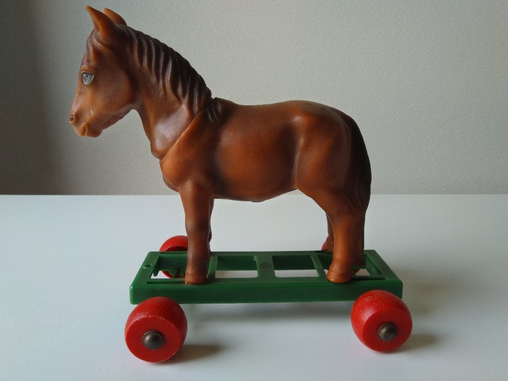 vintage trekdier paard jaren 50/60, Ophalen of Verzenden, Gebruikt