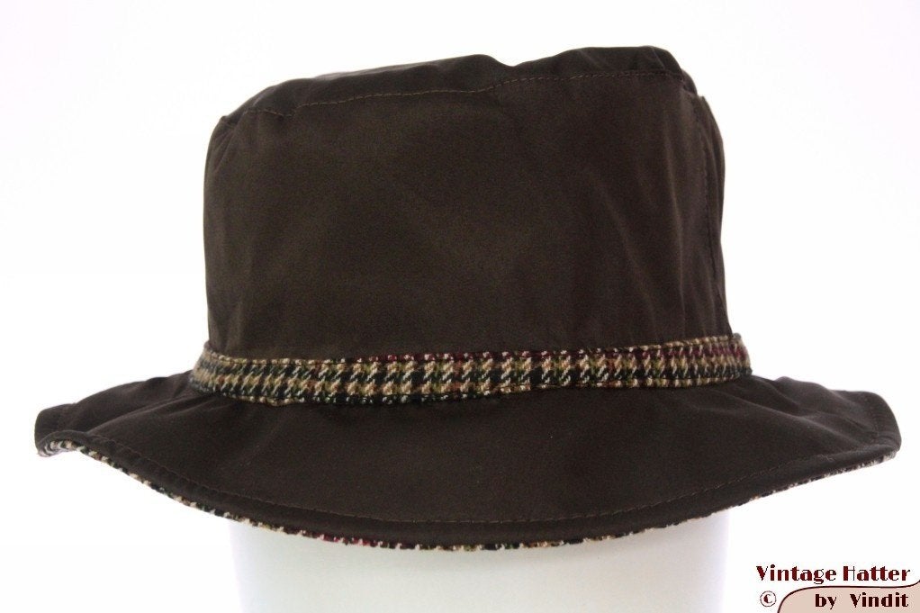 buckethat Vissershoed Hawkins donkerbruin 56, 57 en 58 nieuw, 56 of 57 cm (M, 7 of 7⅛ inch), Hoed, Hawkins, Nieuw