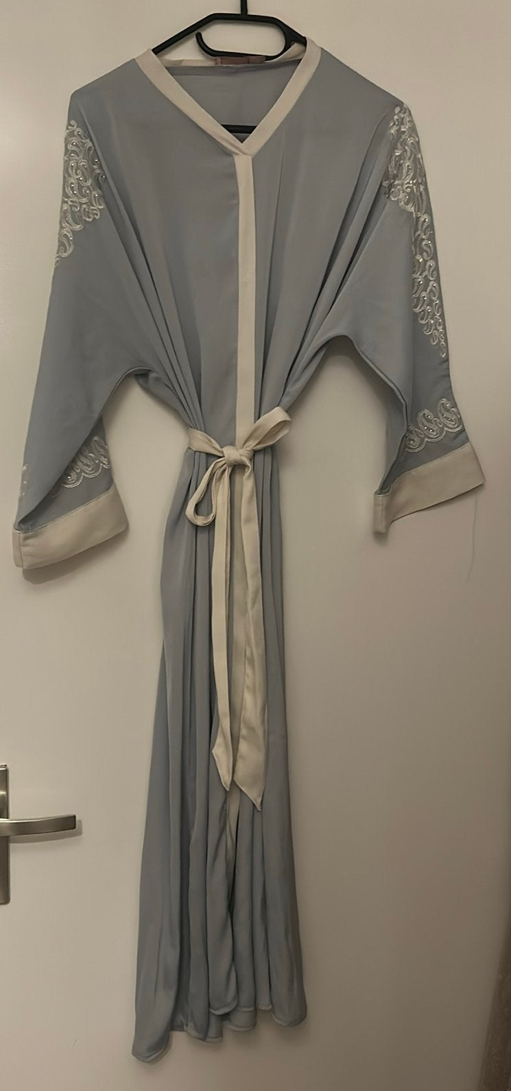 Moeder dochter abaya / kaftan licht blauw/wit maat 10 - S/M-, Ophalen of Verzenden, Zo goed als nieuw, Meisje, Jurk of Rok
