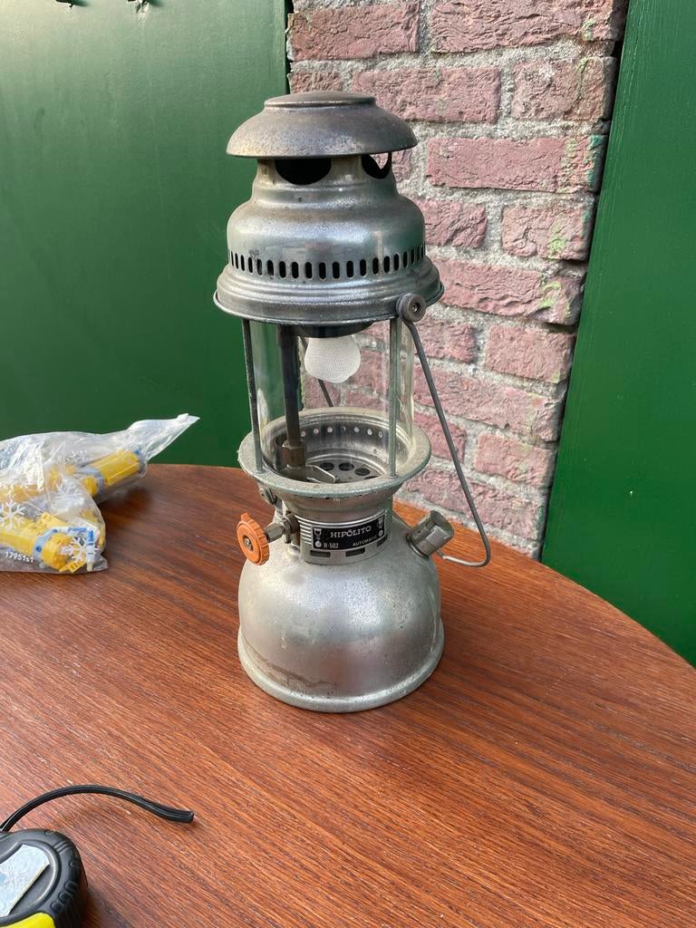 Vintage Hipolito H-502 Petroleumlamp - Klassieke Kampeerlamp, Ophalen