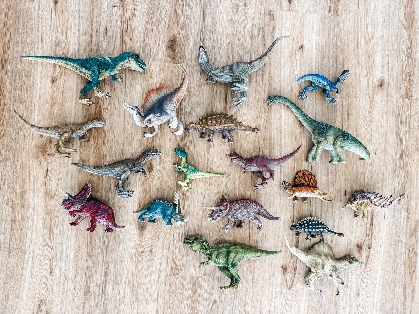 Grote set van 18 Schleich dinosaurussen, Ophalen, Gebruikt, Paard, Beeldje of Figuurtje