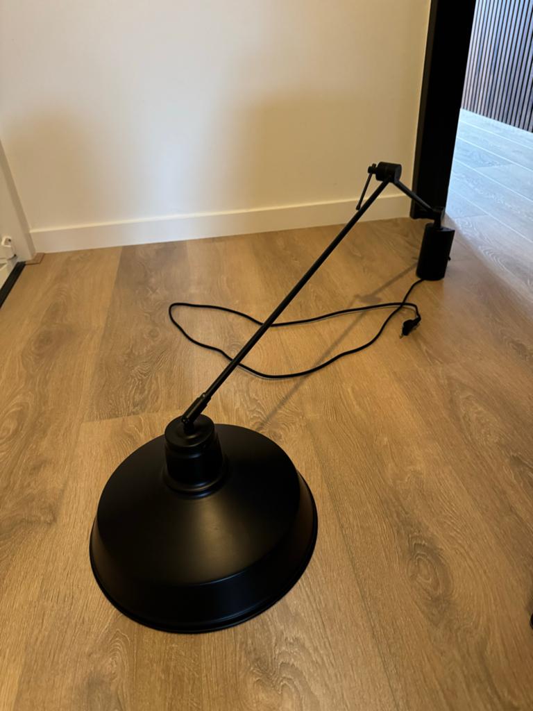 Zwarte Knik Wandlamp - Modern Design, Ophalen, Gebruikt
