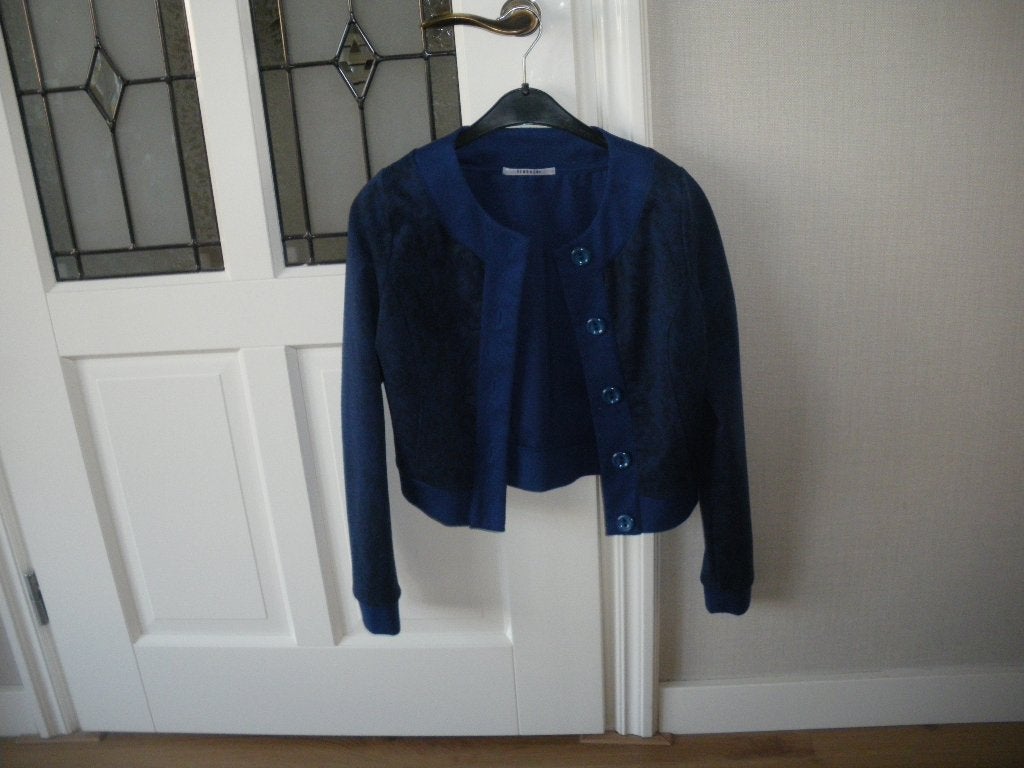 nieuw heel leuk blauw najaars jasje merk transfer maat smal, Ophalen of Verzenden, Nieuw, Maat 36 (S), Blauw