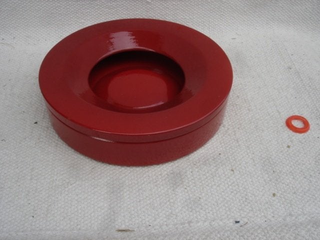 Angelo Mangiarotti for Danese Milano -Barbados Ashtray 1964, Gemerkt, Ophalen of Verzenden, Rood, 5 cm