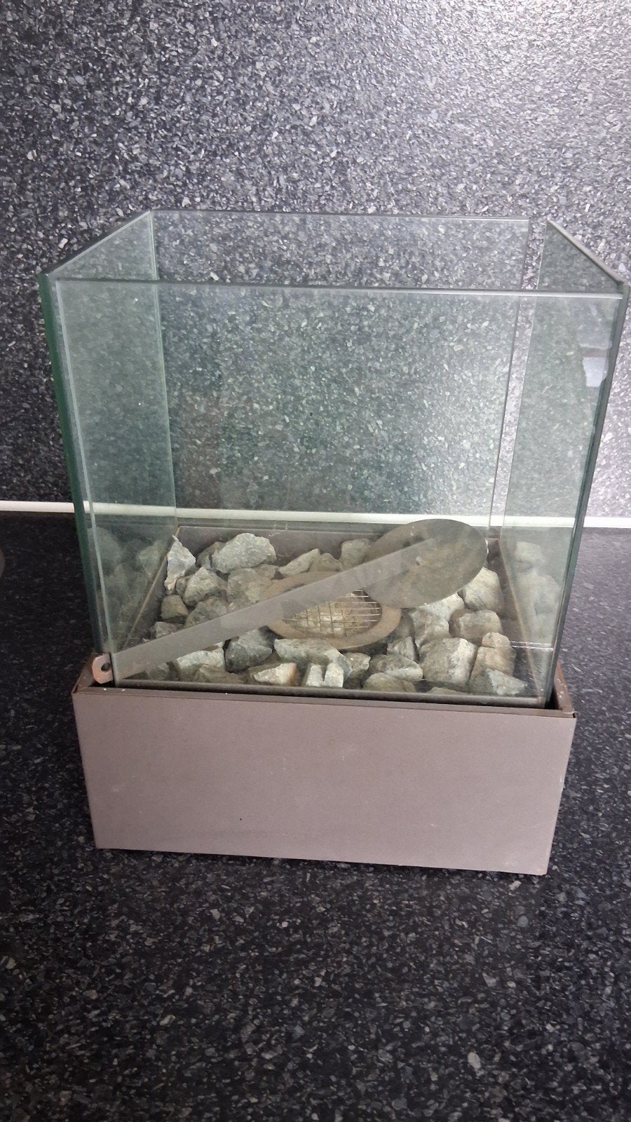 Sfeervolle Bio-Ethanol Haard met Glazen Omhulsel, Ophalen, Gebruikt, Modern, Glas