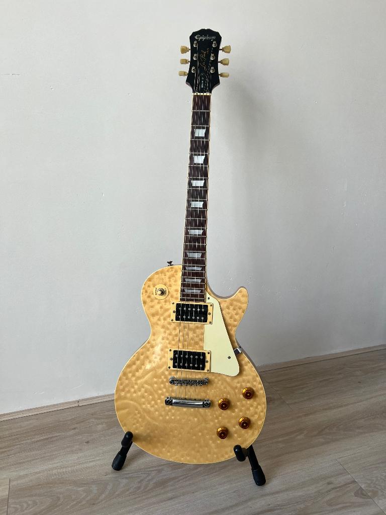Epihone Les Paul Standard - 1994 Korea - Birdseye maple top, Ophalen, Zo goed als nieuw, Solid body, Epiphone