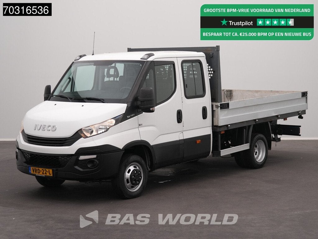 Iveco Daily 35C15 3.0L 150PK Euro6 Dubbellucht Dubbel Cabine, Auto's, Bestelauto's, Bedrijf, Te koop, Airconditioning, Centrale vergrendeling