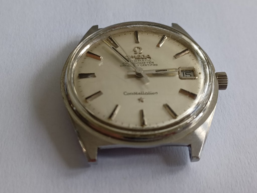 Tekoop gevraagd omega constellation en EB8420 chrono uurwerk, Staal, Polshorloge, Omega, 1960 of later