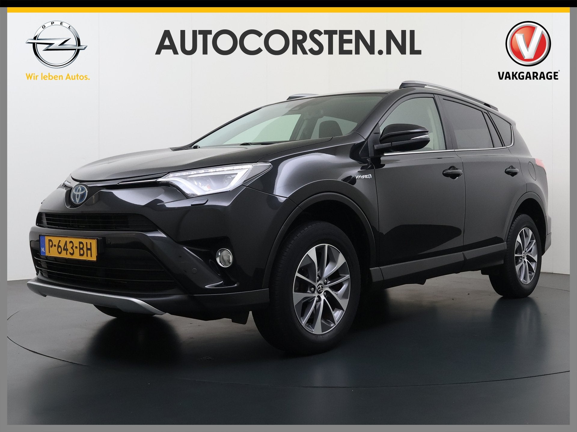 Toyota RAV4 2.5 Hybrid Automaat 197PK Adap.Cruise Stoelverwa, Stof, Gebruikt, Zwart, Bedrijf