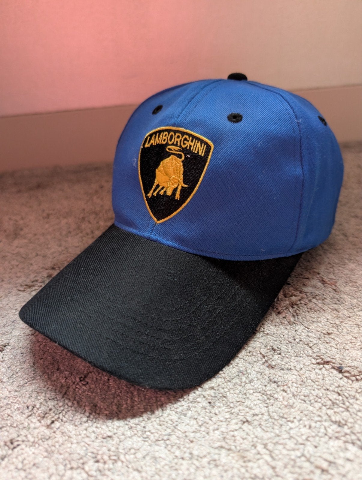 Lamborghini pet - Blauw/Zwart - Verstelbaar, Lamborghini, One size fits all, Ophalen of Verzenden, Pet