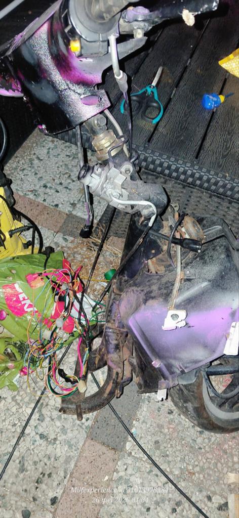 Voorvork Speedfight 3 met kabelboom en achterband, Ophalen of Verzenden, Gebruikt, Overige typen, Peugeot