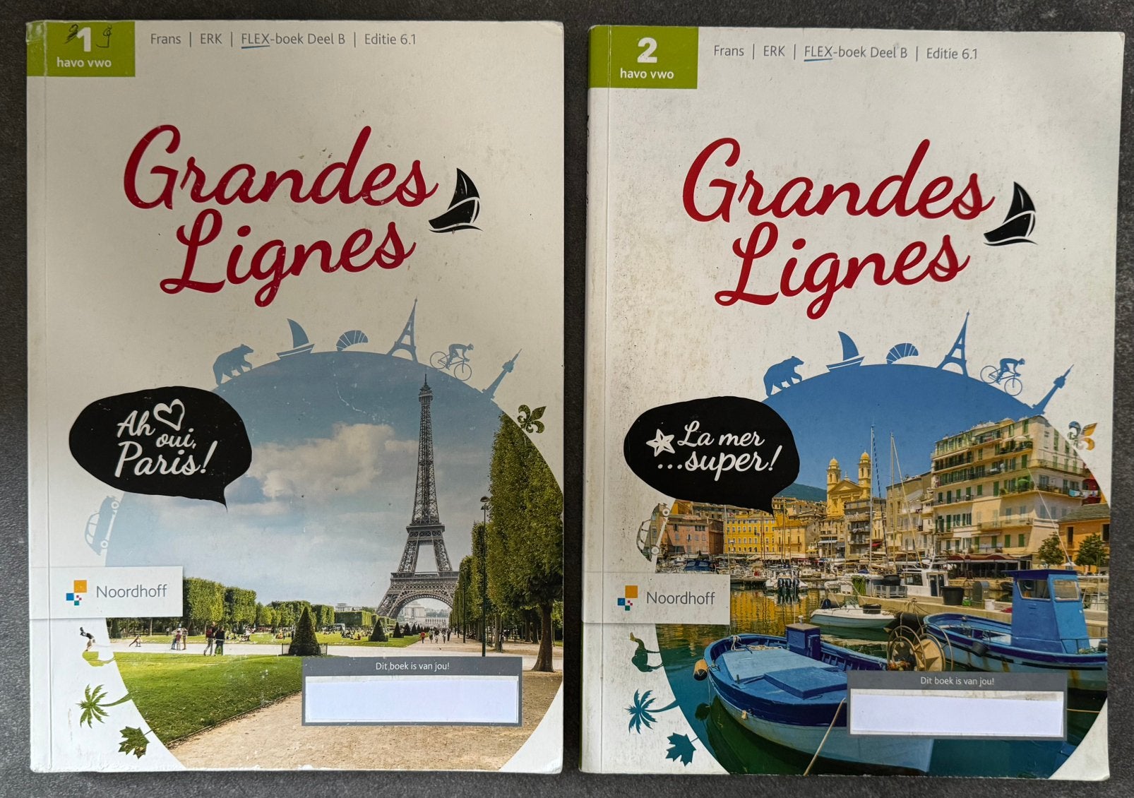 Frans grandes lignes 1 & 2 havo/vwo - flex boek deel b, Ophalen of Verzenden