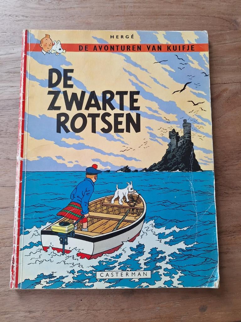 Kuifje: De Zwarte Rotsen - Klassiek Stripboek, Boeken, Eén stripboek, Ophalen of Verzenden, Gelezen, Hergé