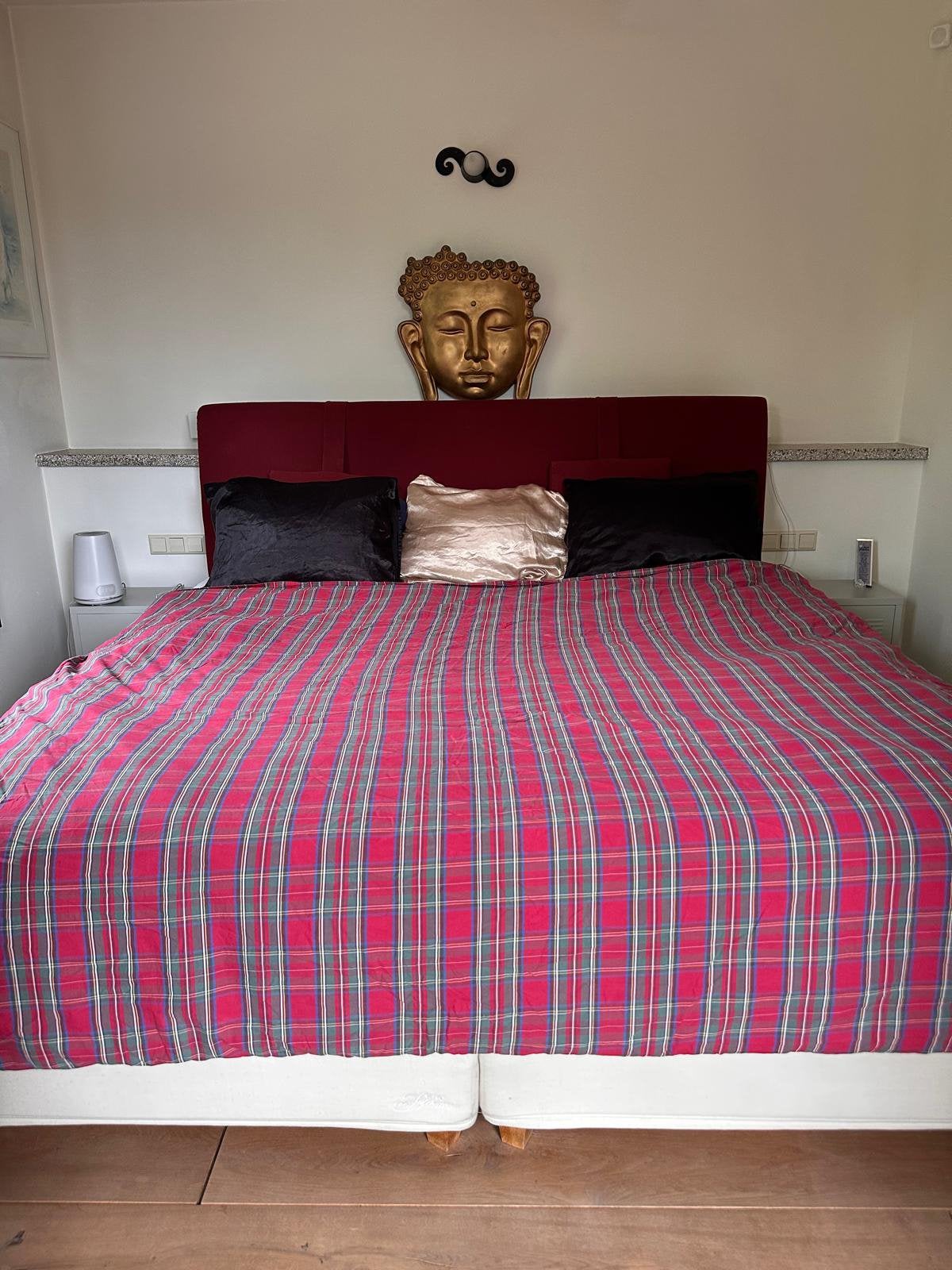 Jensen Supreme 210x210 cm – Royale Boxspring met Hoofdbord, Ophalen, Gebruikt, Tweepersoons