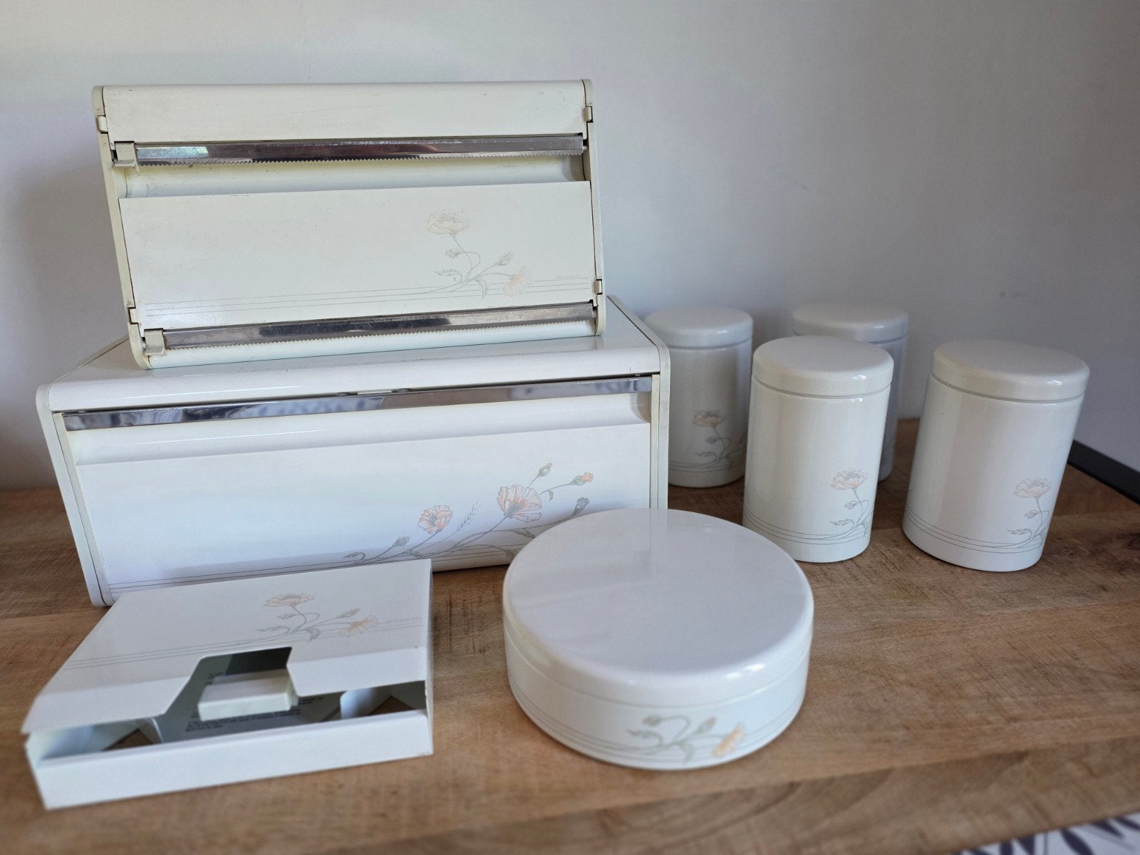 8-delige vintage Brabantia keukenset jaren 70 klaproos, Antiek en Kunst, Antiek | Keukenbenodigdheden, Ophalen
