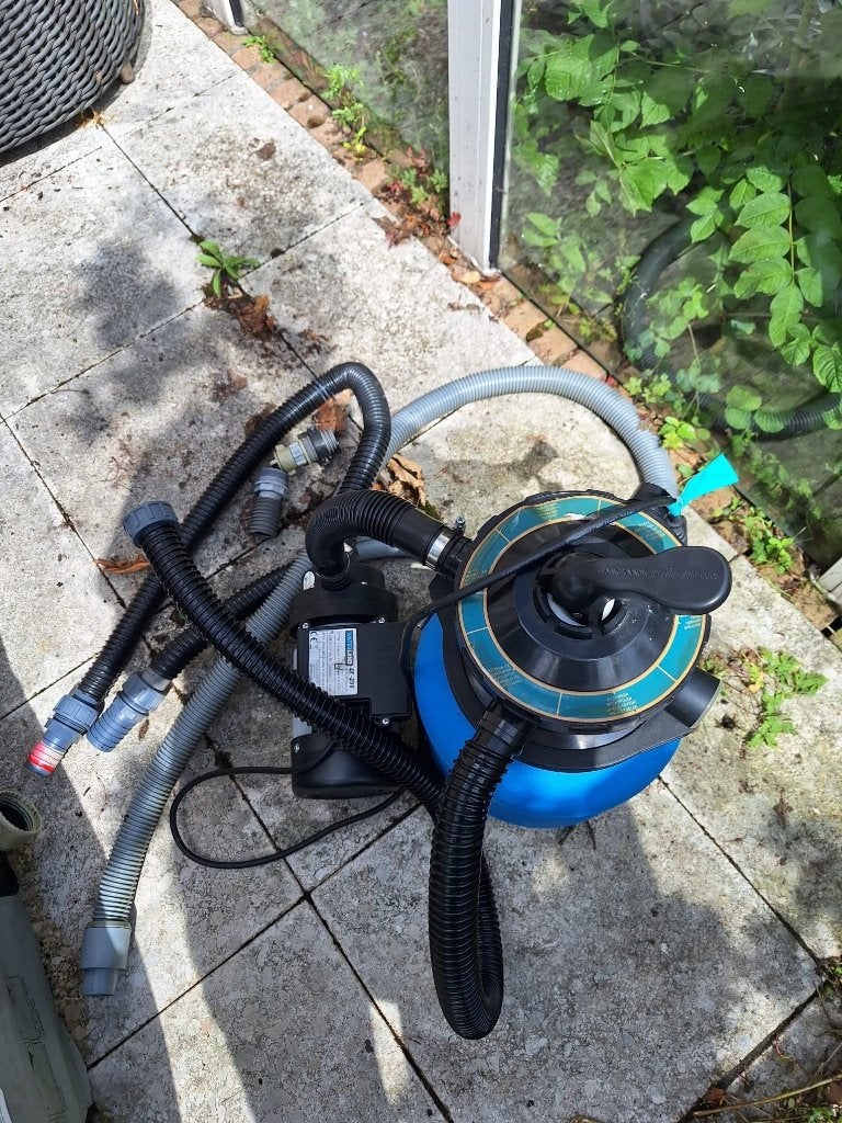 Waterland zandfilterset met zwembadpomp 6.000 l/u – compleet, Ophalen of Verzenden, Zo goed als nieuw, Zwembadpomp