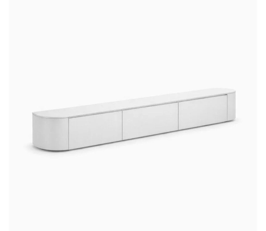 Nieuw in doos Japandi tv meubel wit  240cm, Ophalen, Japandi, Zo goed als nieuw, 200 cm of meer