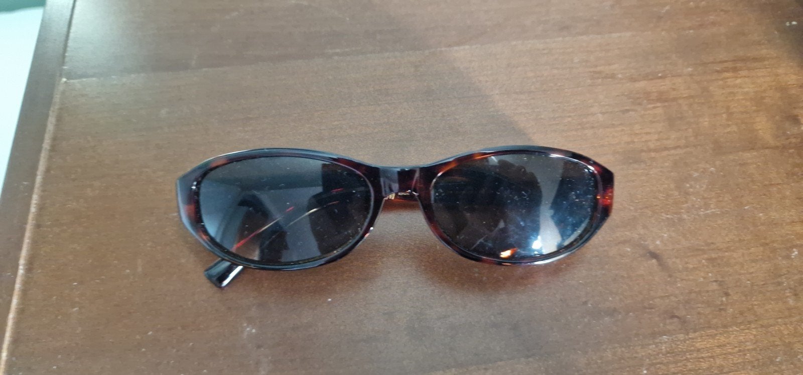 Retro oval sunglasses – tortoiseshell / brown pattern (90s s, Ophalen, Zo goed als nieuw, Bruin, Overige merken