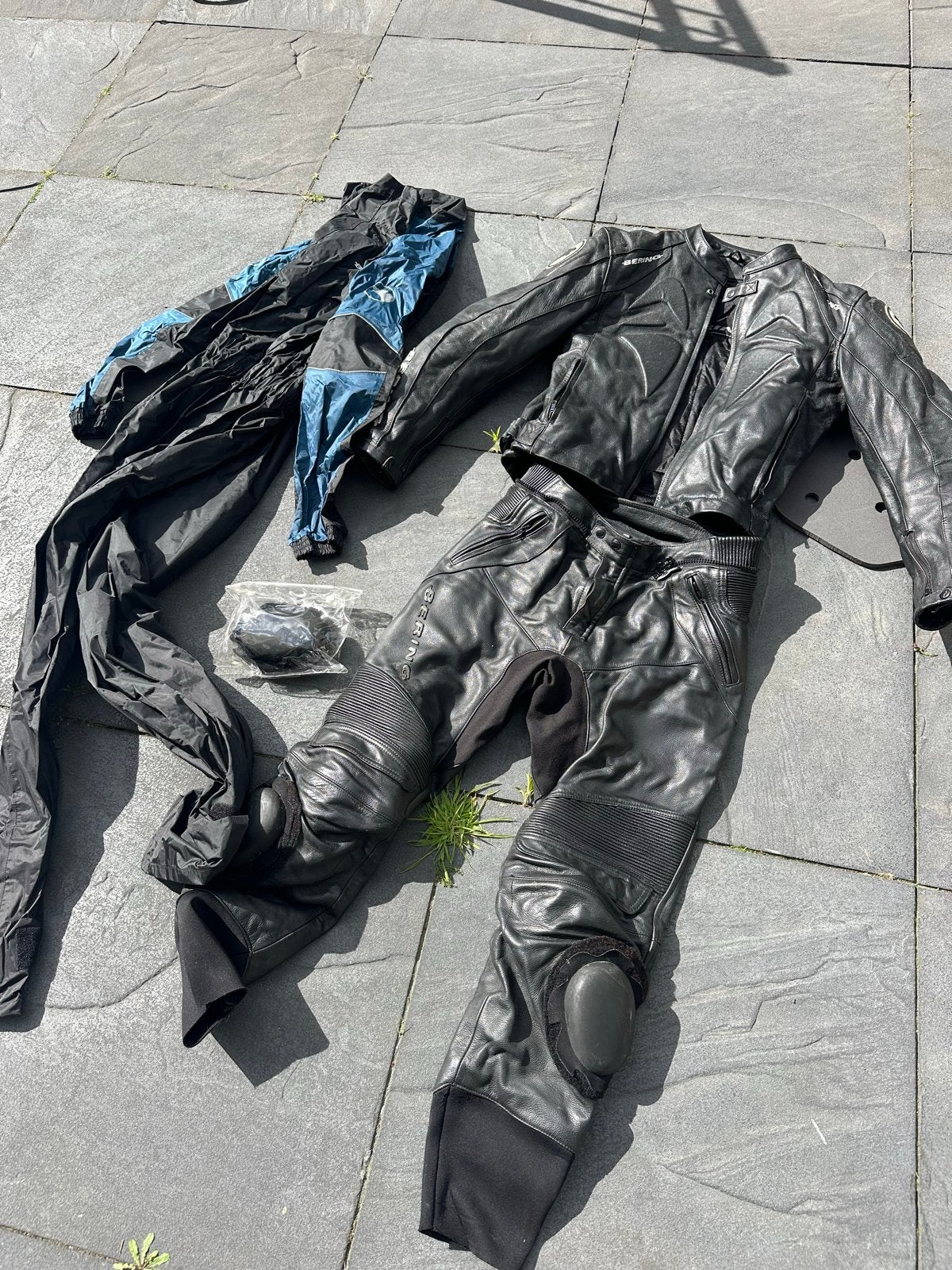Bering motorpak (leer) inc regenpak, Ophalen, Tweedehands, Heren, Combipak